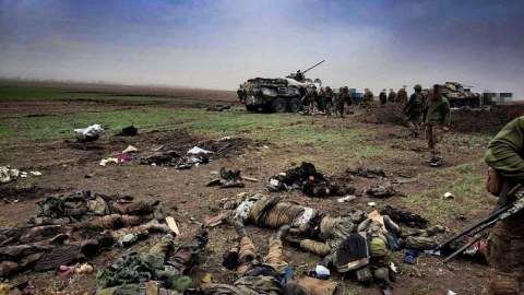 Ukrayna hərbçiləri Çeçenistandan gələn döyüşçüləri məhv etdilər - ŞOK FOTOLAR