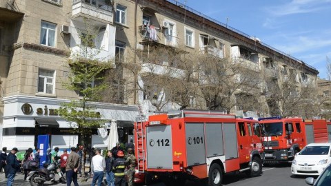 İki yanğın söndürən maşın gəldi - Yanan qazan imiş