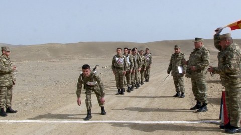 Hərbçilər arasında yarış keçirildi - FOTO