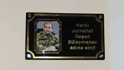 Hərbi jurnalist Rəşad Süleymanovun adı əbədiləşdirildi