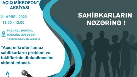 “Azəriqaz”ın rəhbərliyi Sabunçuda sahibkarlarla görüşəcək