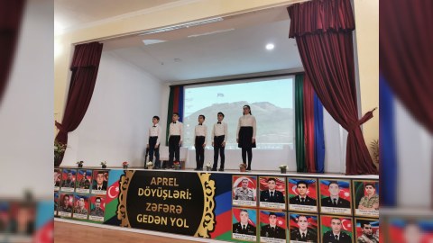 “Aprel döyüşləri: zəfərə gedən yol” kompozisiyası - FOTO