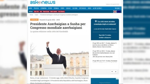 Şuşadakı Zəfər Qurultayı İtaliya mətbuatında