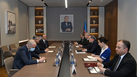 Ceyhun Bayramov Zurab Pololikaşvili ilə görüşüb