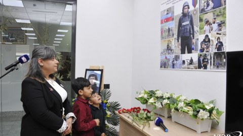 Şəhid jurnalistin doğum günü qeyd olundu - FOTO