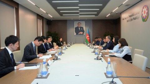Ceyhun Bayramov Yaponiya rəsmilərini qəbul edib