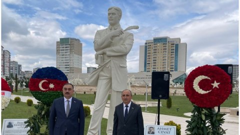 Ankarada Əhməd Cavadın heykəlinin açılışı oldu