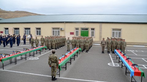 Azərbaycan ordusunda andiçmə mərasimi - FOTOLAR