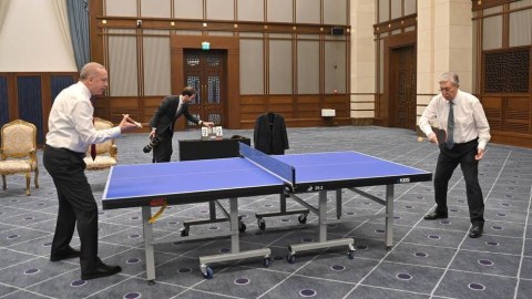 Ərdoğan Tokayevlə tennis oynadı - FOTO