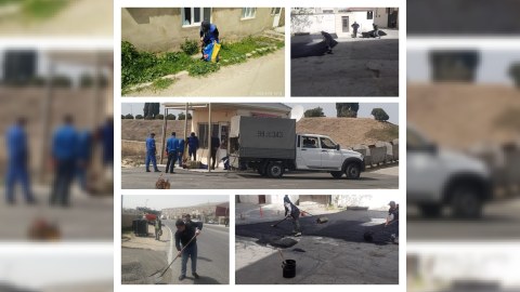 Binəqədidə təmir və bərpa işləri aparılır - FOTO