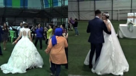 Yağış imkan vermədi: toy stadionda oldu