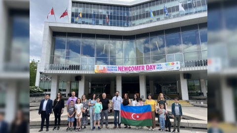 Hamilton şəhərində Azərbaycan bayrağı ucaldıldı