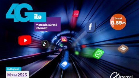 Azercell-in yüksəksürətli internetinə metroda xüsusi güzəşt!