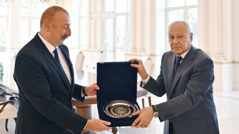 Ərəb Liqasının Baş katibi Prezidentin qəbulunda - YENİLƏNİB