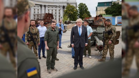 Zelenski və Conson yenidən Kiyev küçələrində - FOTOLAR