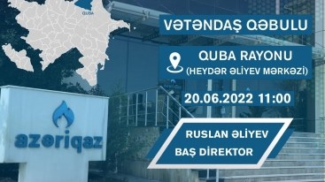 Ruslan Əliyev Quba və Qusar sakinləri ilə görüşəcək
