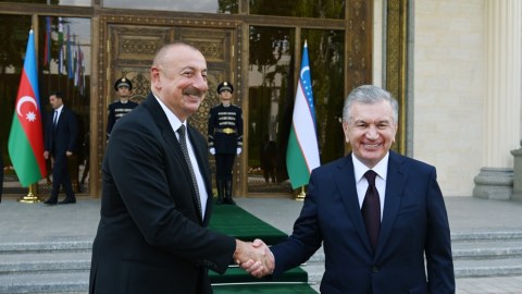 İlham Əliyev Daşkənddə belə qarşılandı - FOTOLAR