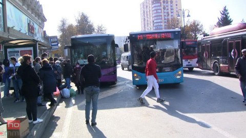 Paytaxtda 45 avtobus gecikmə ilə hərəkət edir