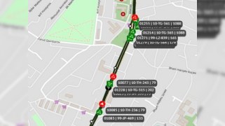 Tıxaca görə bu avtobuslar gecikir - SİYAHI