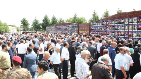 Goranboyda Şəhidlər Xatirə-Abidə Kompleksinin açılışı olub - FOTO