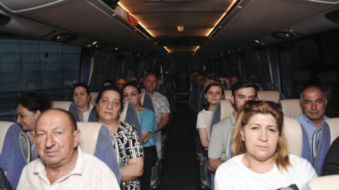 Bakıdan Füzuliyə ilk sərnişin avtobusu yola düşdü - FOTOLAR