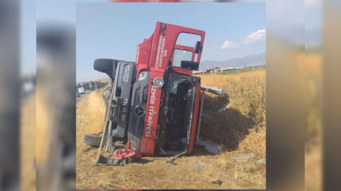 Hadisə yerinə gedən yanğınsöndürən maşın aşdı