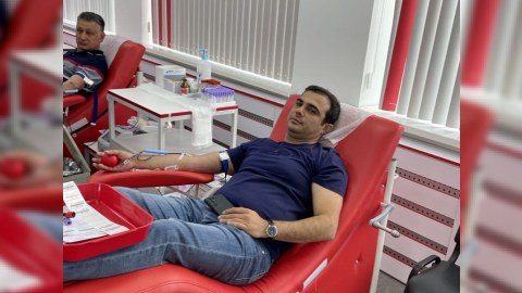 Diaspor fəalları Ukrayna ordusu üçün qan verdi - FOTO