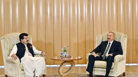 Pakistan Senatının sədri Prezidentin qəbulunda - YENİLƏNİB