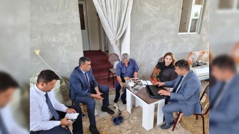Goranboyda şəhid və qazi ailələri ziyarət edilib