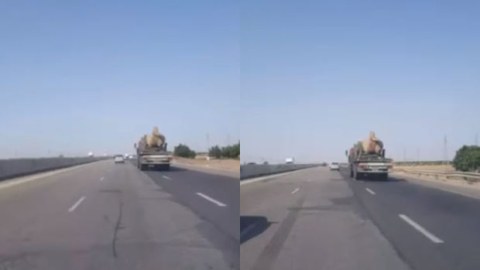 İran ölkənin qərbinə ağır texnikalar yığır