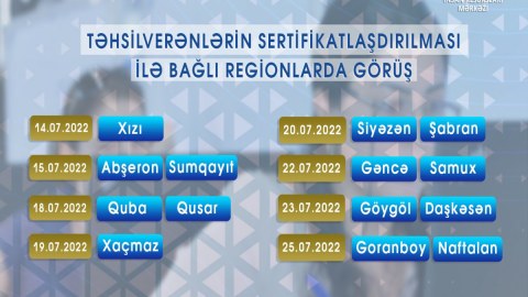14 regionda müəllimlərlə görüş keçiriləcək