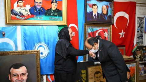 Səfir Polad Həşimovun anası ilə görüşdü - FOTO