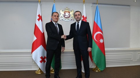 Ceyhun Bayramov Gürcüstanın Baş naziri ilə GÖRÜŞDÜ