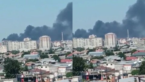 "Dərnəgül" metrosunun yaxınlığında yanğın başladı 