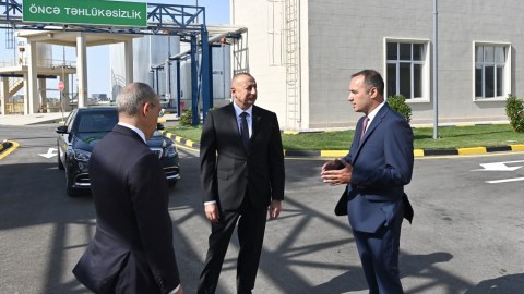 Prezident Sumqayıtda səfərdə olub - YENİLƏNİB 