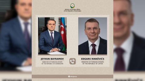 Ceyhun Bayramov latviyalı həmkarı ilə DANIŞDI