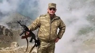 Kəlbəcərdə minaya düşən komandirin FOTOLARI
