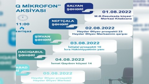 "Açıq mikrofon" daha 5 rayonda