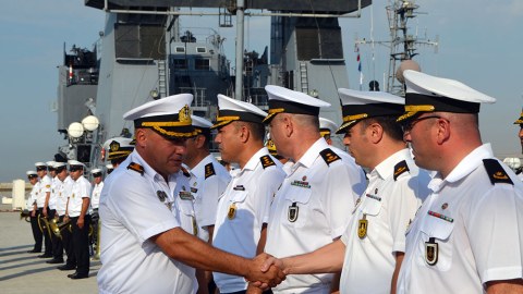 Hərbi gəmilərimiz Rusiyadan qayıtdı - FOTO