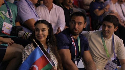 Leyla Əliyeva Konyada güləş yarışlarını izlədi