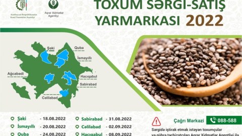 Toxum sərgi-satış yarmarkaları keçiriləcək
