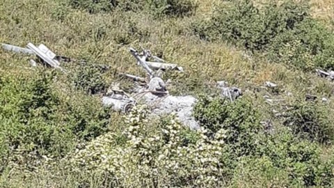 Ermənistana məxsus helikopterin qalıqları TAPILDI 