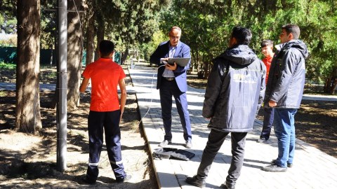 Naftalan parklarında sosial layihə - FOTO