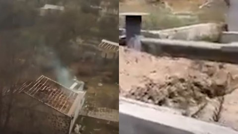Laçından çıxan ermənilər qəbirləri dağıdır - VİDEO