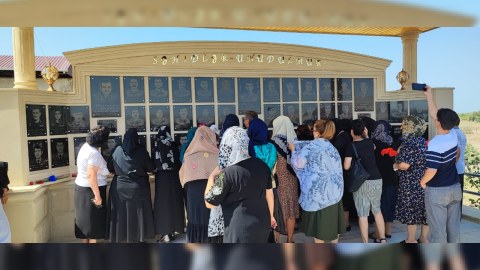 Hacıqabulda şəhidin xatirəsinə tikilən bulağın açılışı oldu