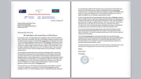 Avstraliyadakı Azərbaycan icmasından ETİRAZ