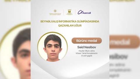 Beynəlxalq İnformatika Olimpiadasında növbəti uğurumuz!