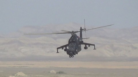 Helikopterlərin təlimi: Şərti düşmən belə məhv edildi - VİDEO