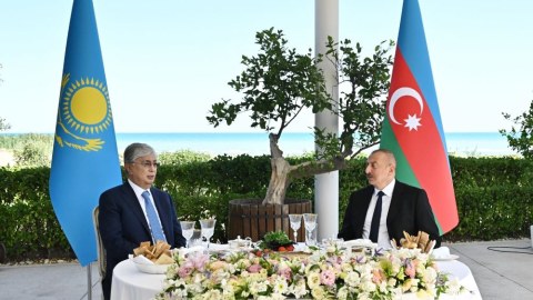 Bakıda Tokayevin şərəfinə rəsmi ziyafət verilib