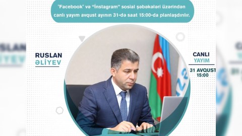 Ruslan Əliyev eyni anda 2 sosial şəbəkədə canlı yayımda olacaq